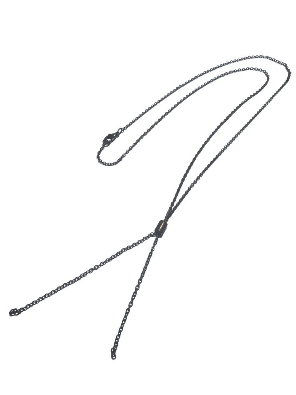 Gold Tone Y Necklace Adjustable Chain 28 Inches Lobster Clasp New Lightweight Ch